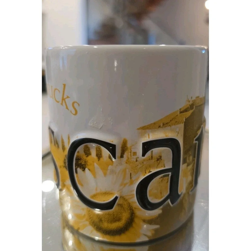 2003 Starbucks Barista Tuscany Italy Coffee Mug La Dolce Vita Sunflower 18oz